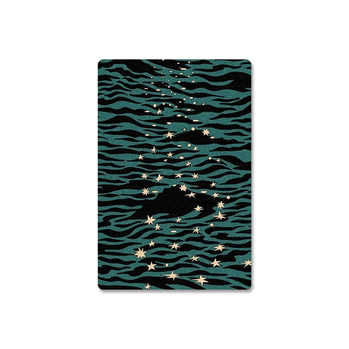 Rynx | Star pattern living room large rug wavy striped bedroom nightstand rug green blue home decor rug soft plush rugs IG