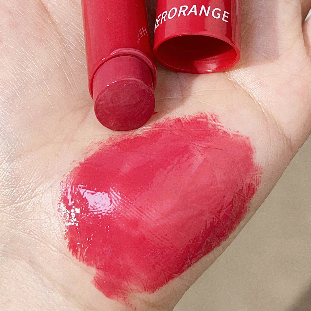 Rynx | Tinted Moisturizing Lipstick Waterproof Mirror Jelly Cherry Red Lip Lacquer Long-lasting Non-Sticky Cup Clear Solid Lip Gloss Cosmetics