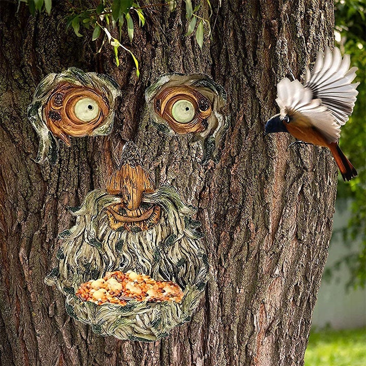 Lisslune | Eyes of Nature: Tree Face Bird Feeder Station