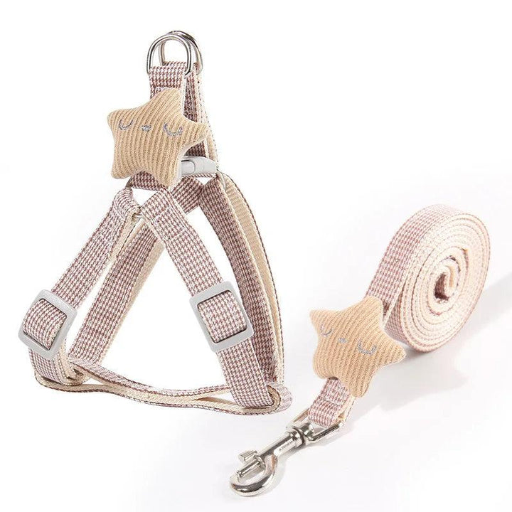 Lisslune | Beautiful, star-shaped adjustable harness and leash set for small pets