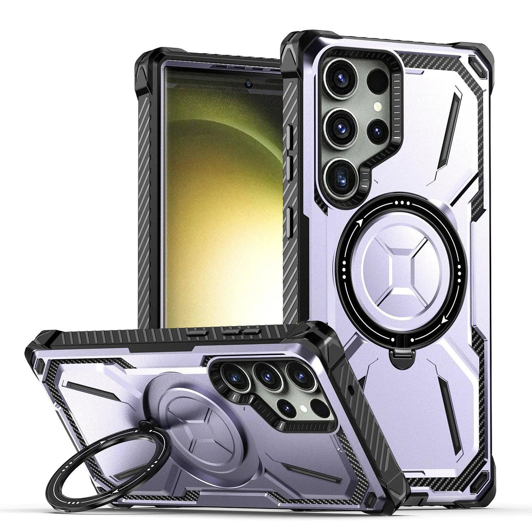 Lisslune | Samsung Galaxy S23 Ultra/S23+ Plus Rugged Military Grade Shockproof Case with Magnetic Stand and MagSafe Support