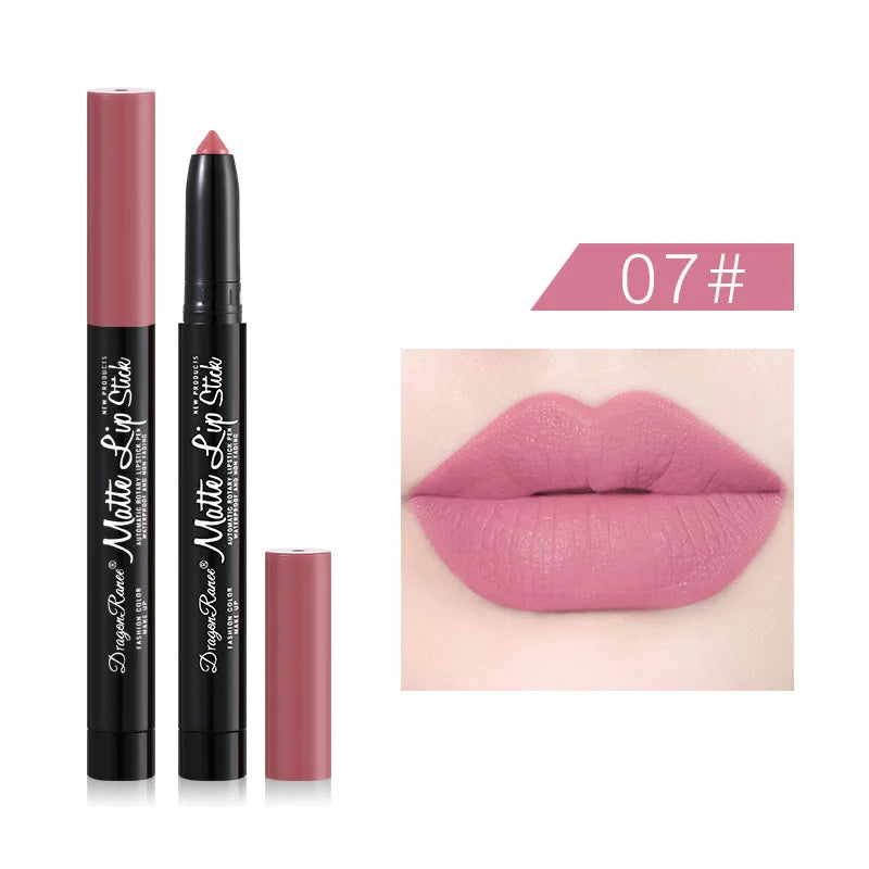 Rynx | Lipstick Improved Lip Shape Lipstick Makeup Waterproof Sexy Matte Plumping Lipstick Long-Lasting Moisturizing Lipstick Makeup
