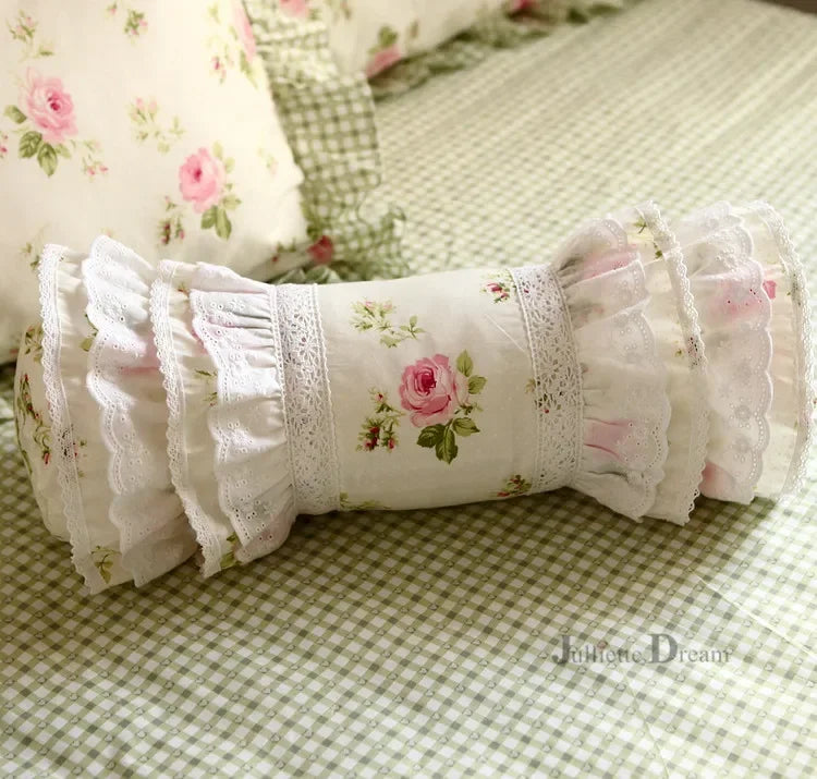 Rynx Fresh Rose decorative pillowcase, throw pillow, bed throw pillow, sweet candy pillow, princess ruffle, sofa armrests