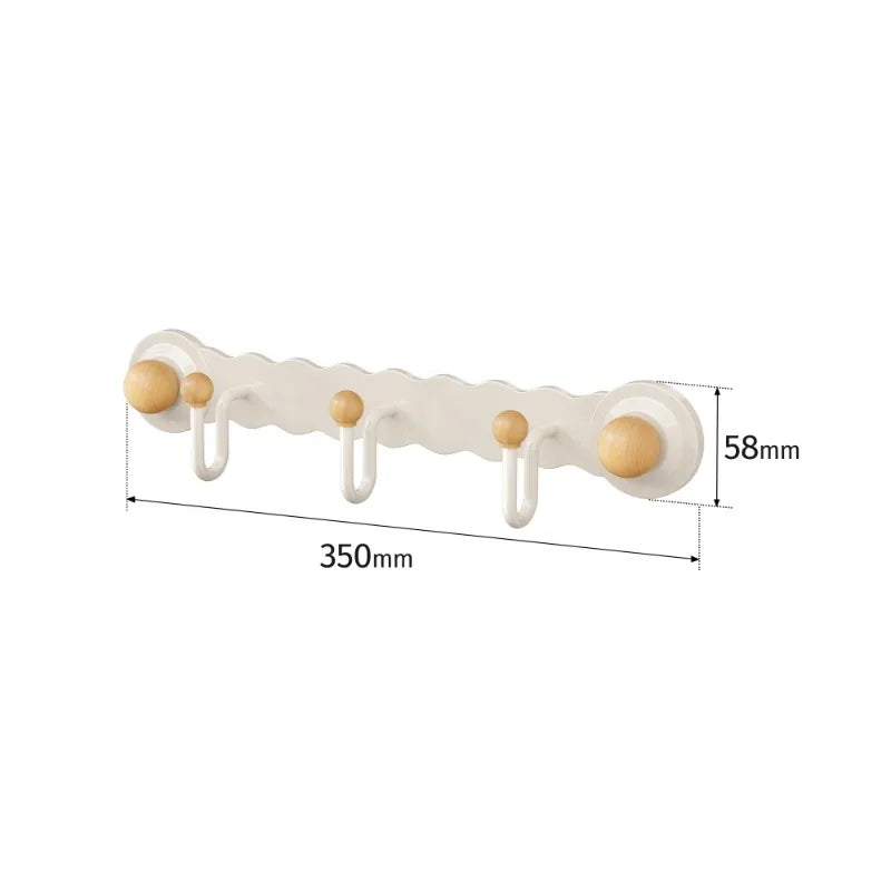 Rynx | Backdoor Wall Coat Hook Suction Cup Style Bedroom Relaxation Space Vestibule Shot-Free Wall-Mounted Coat Storage Hook