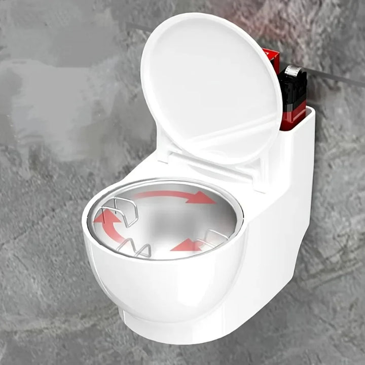 Rynx | Creative ashtray in toilet shape with lid, wall-mounted removable ashtray, anti-fall thick table ashtray storage box