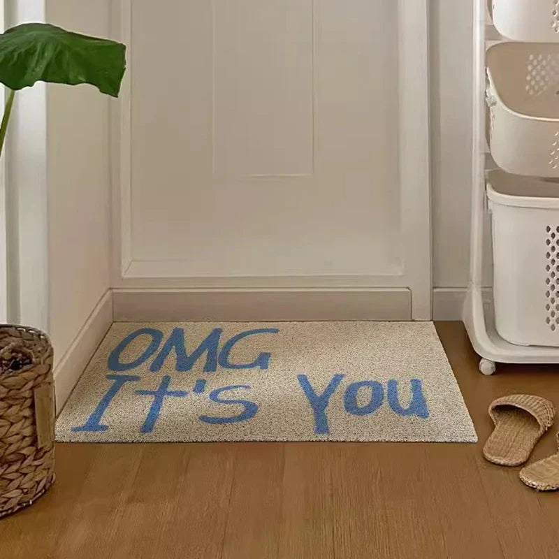 Rynx | PVC Letters Welcome Doormat Nordic Cuttable Entrance Mat Carpet Anti-Dust Floor Mat Outdoor Aesthetic Home Decor
