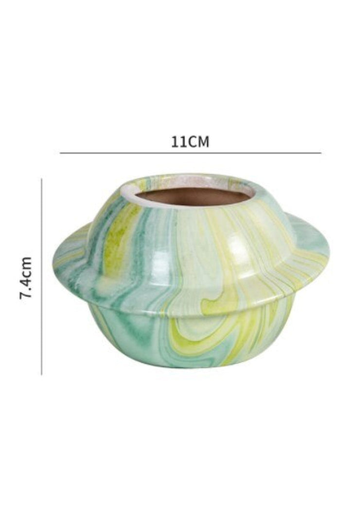 Lisslune | Motif ceramic pot for succulents