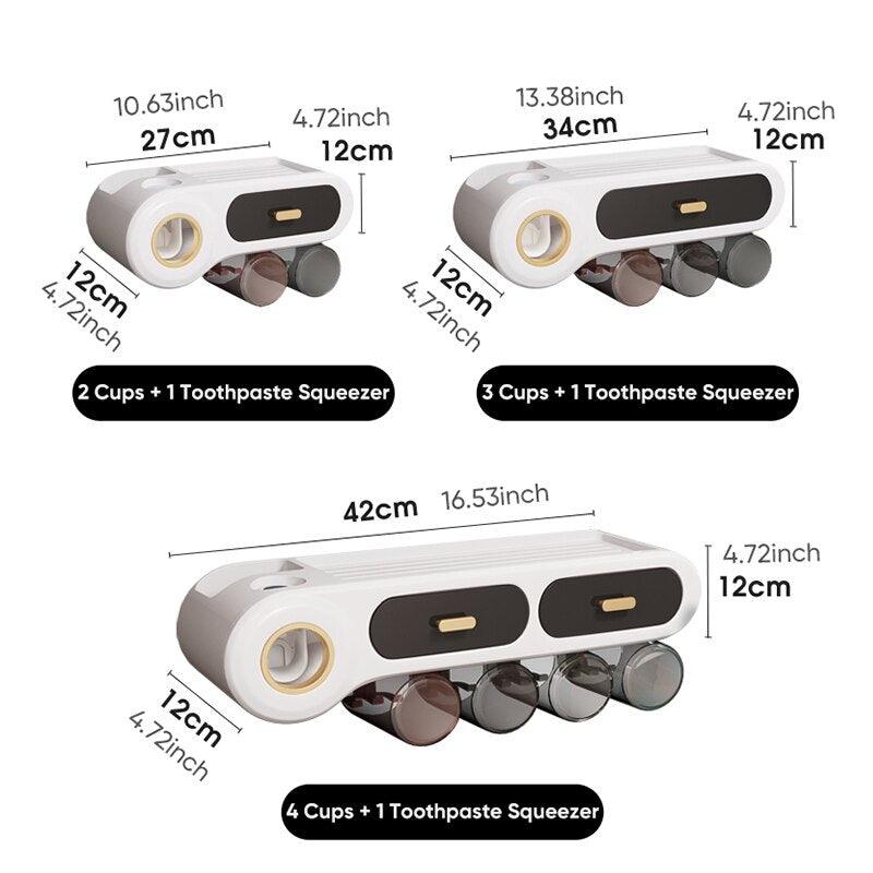 Lisslune | Comprehensive bathroom organizer set for toothbrushes, cups, and cosmetics