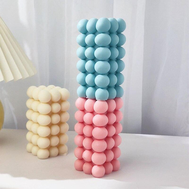 Lisslune | Bubble Ball and Cube Candle Molds Set - Innovative Craft Supplies for Candle Makers