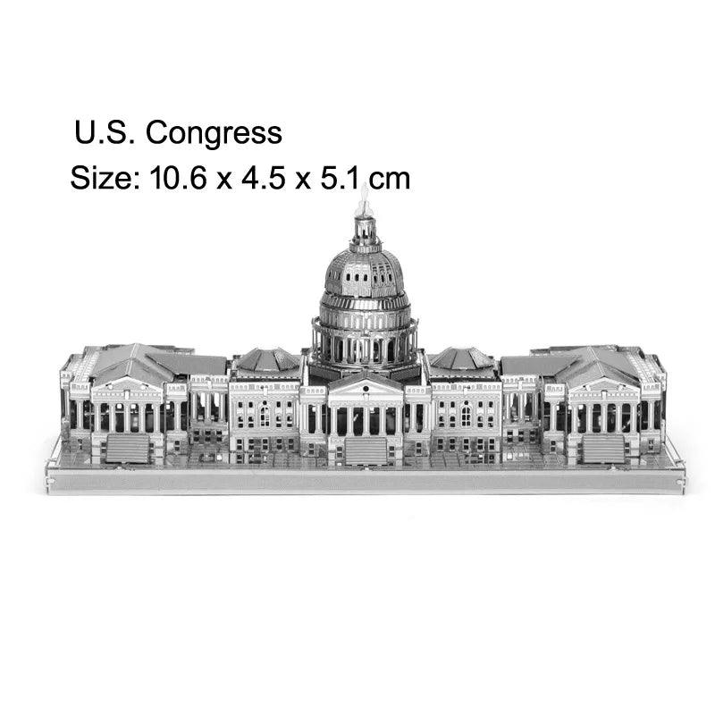 Lisslune | Global Landmark 3D Metal Puzzle Set: Construct and Explore Iconic Structures