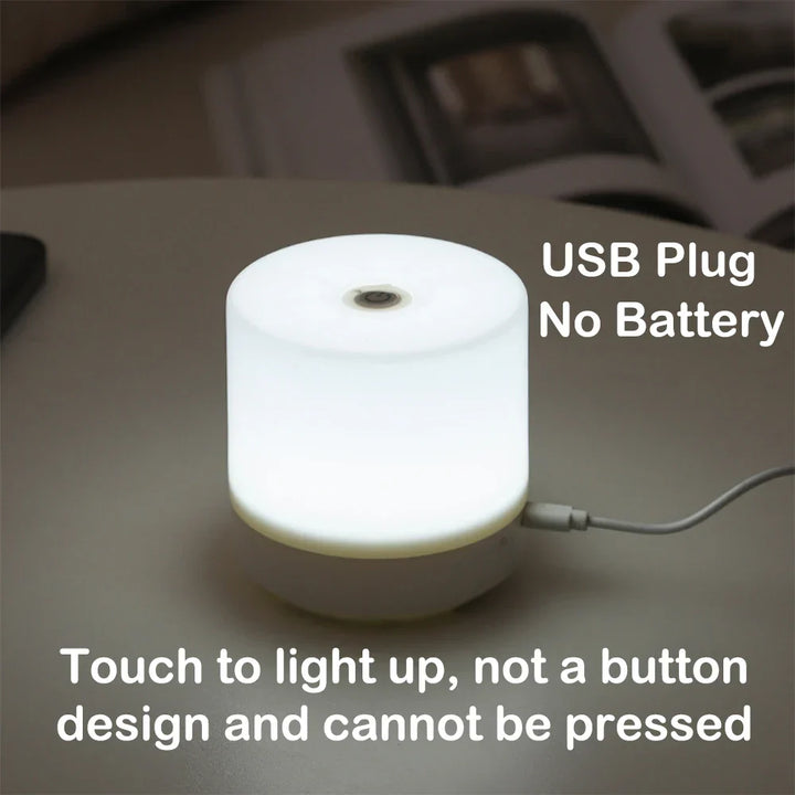 Lisslune | Creative USB Nightstand Lamp - Touch-Dimming LED Night Light for Bedroom & Student Dormitory