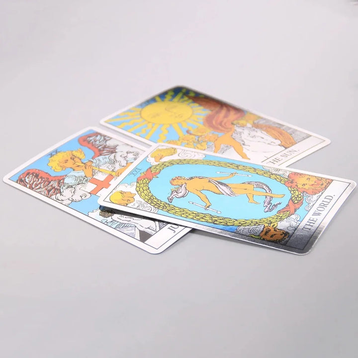 Rynx | 10.3*6cm MagicSeer Rainbow Tarot Card Decks, Tarot Cards and Book Sets for Beginners, holographic Tarot Deck Board Game
