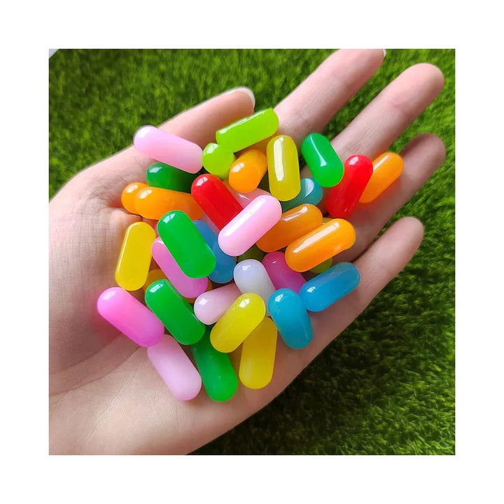 Lisslune | Charming Miniature Candy Jelly Bean Beads for Fun DIY Jewelry and Hair Accessories, 21mm