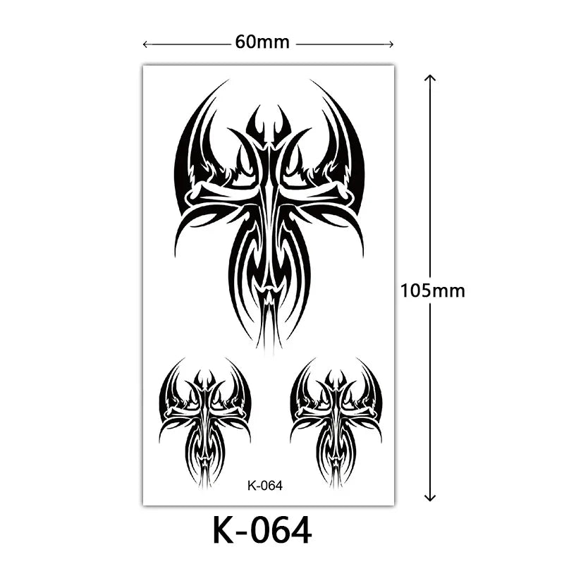 Rynx | New Temporary Tattoo Stickers Sexy Totem Butterfly Dreamcatcher Transfer Flash Tattoo Women Neck Hand Body Art Artificial Tattoos Men