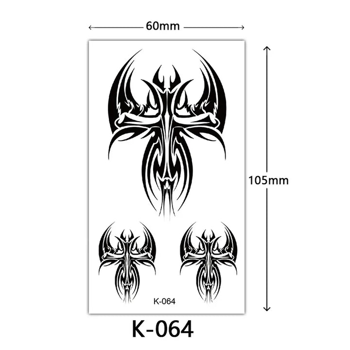 Rynx | New Temporary Tattoo Stickers Sexy Totem Butterfly Dreamcatcher Transfer Flash Tattoo Women Neck Hand Body Art Artificial Tattoos Men