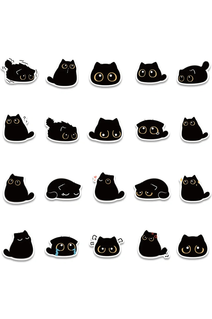 Lisslune | Black Cat Stickers