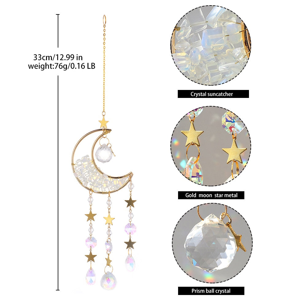 Lisslune | Crystal Sun Catcher Moon Decor