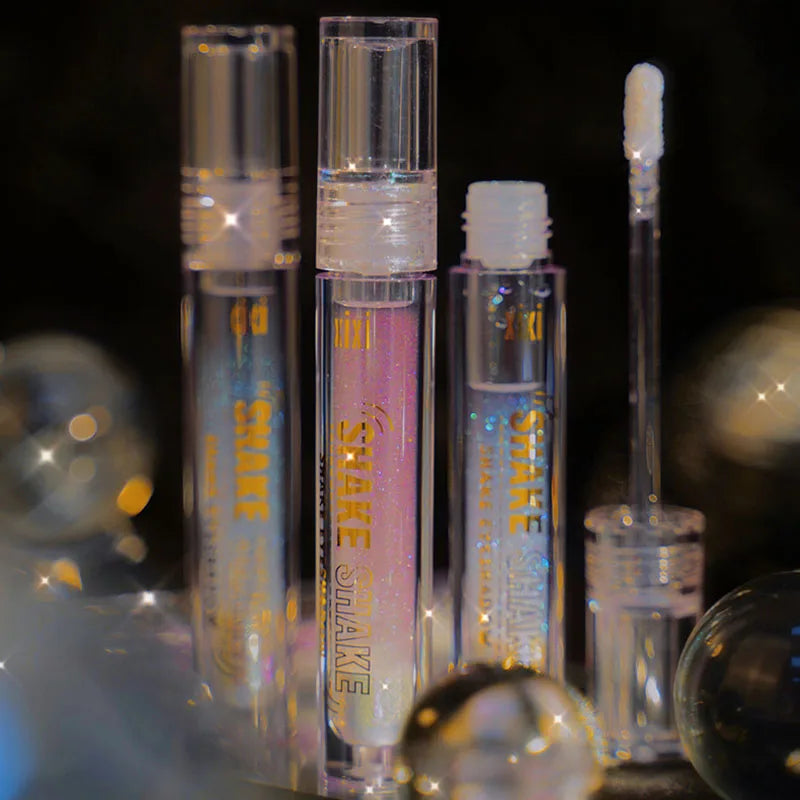 Rynx | Purple Blue Glitter Liquid Highlighter Water Light Diamond Polarized Liquid Eye Color Bright Crystal Gloss Palette Cosmetics