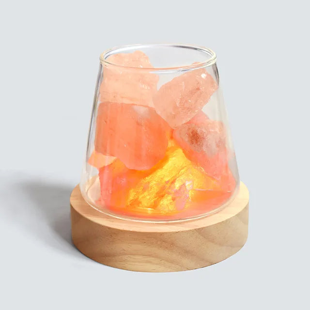 Lisslune | Himalaya Salt Lamp - Crystal Night Light & Essential Oil Diffuser