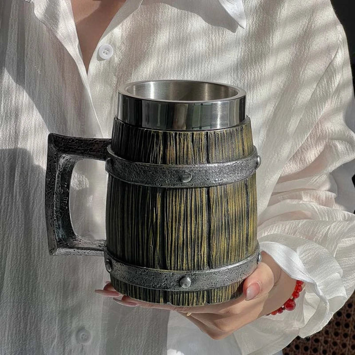 Lisslune | 3D Viking-Style Wooden Mug