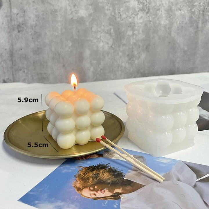 Lisslune | Bubble Ball and Cube Candle Molds Set - Innovative Craft Supplies for Candle Makers