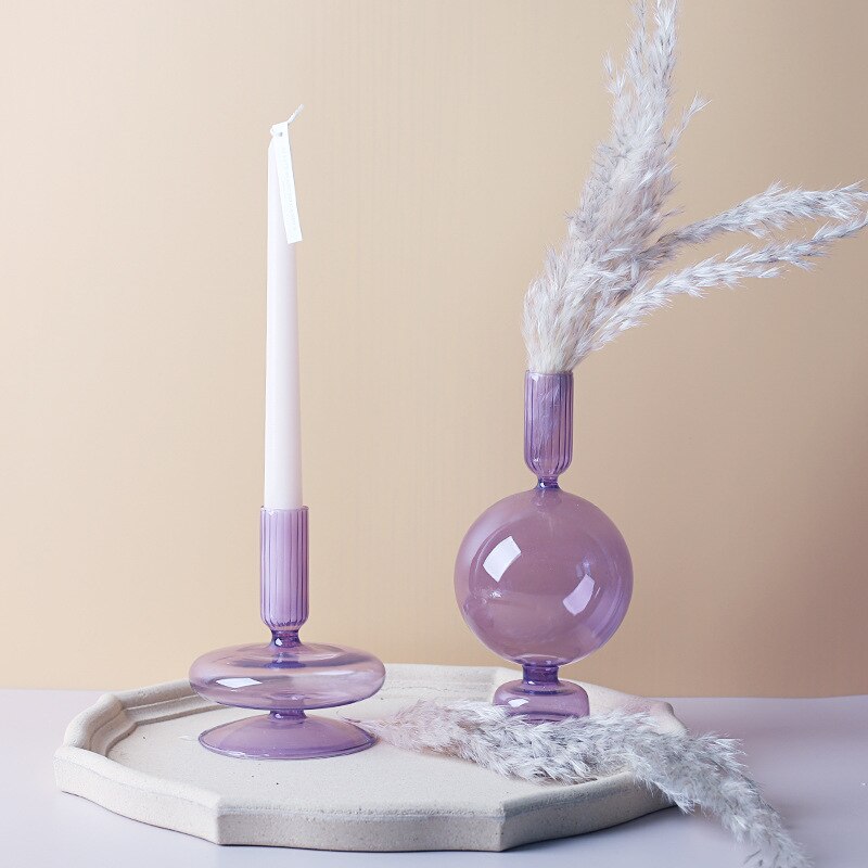 Lisslune | Lilac Candle Holder made of Glass