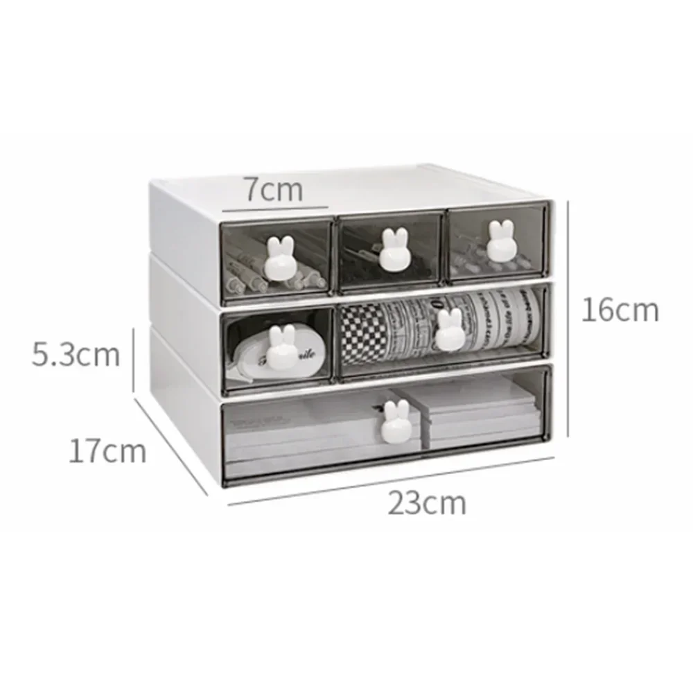 Rynx | Kawaii Ins Organizer Desktop Drawer Free Combination Storage Box Plastic Hairpin Makeup Cosmetic Desk Storage Organizer Shelf