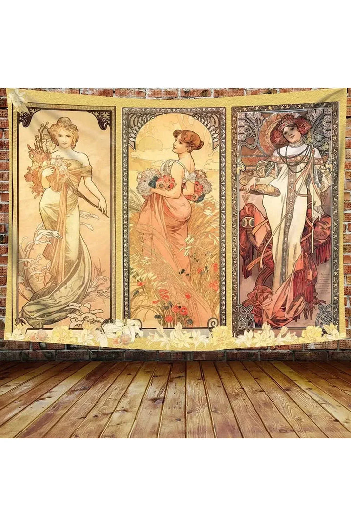 Lisslune | Nouveau Flower Goddess Tapestry