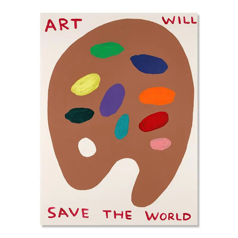 Lisslune | David Shrigley Rabbit Cat Wine Biscuit Train Wall Art Abstract Prints Canvas Painting Nordic Poster Pictures Living Room Decor