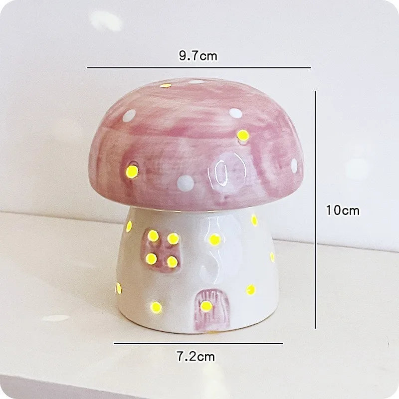 Lisslune | Dreamy Mushroom Shape Ceramic Bedside Lamp