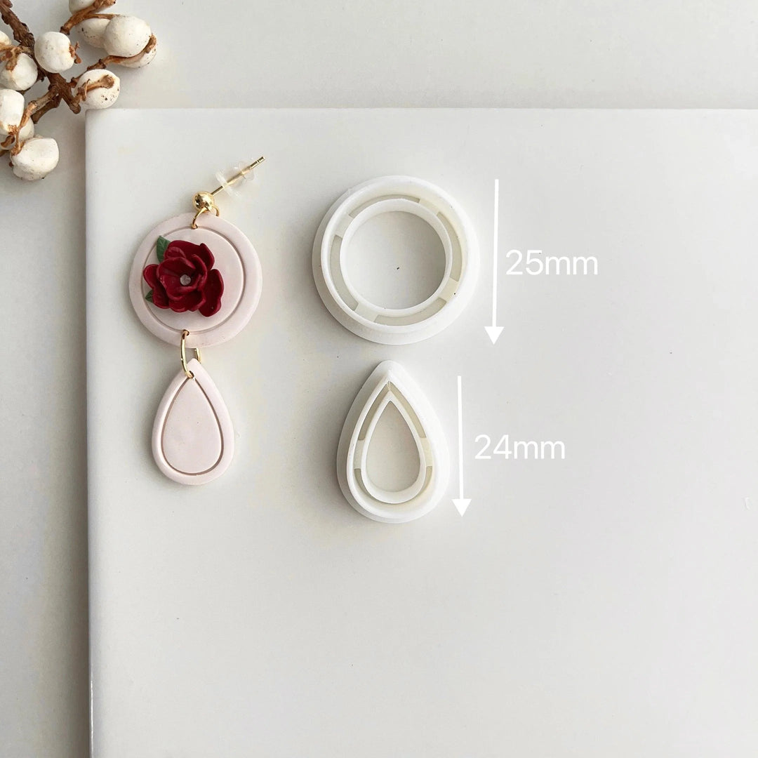 Lisslune | Creative geometric polymer ceramic cutters for unique earring creations
