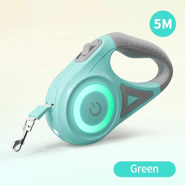 Lisslune | 5M Stylish LED Dog Leash with Retractable Design for Safe Night Walks