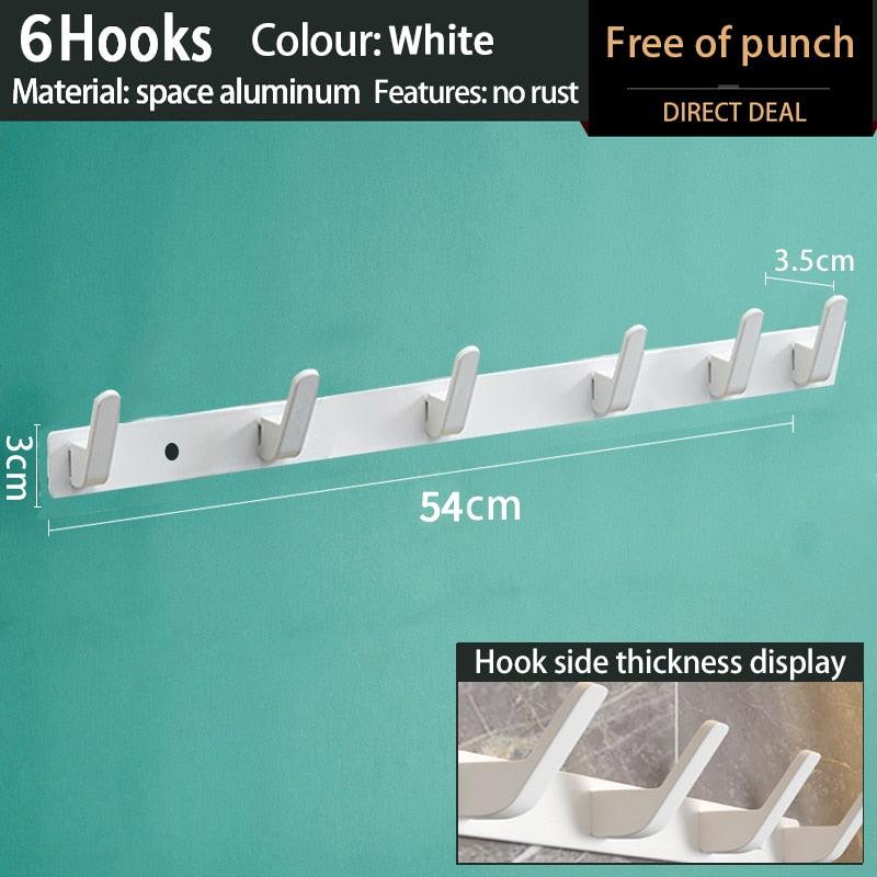 Lisslune | Space-saving Aluminum Hook Organizer: Efficient and stylish storage for any room