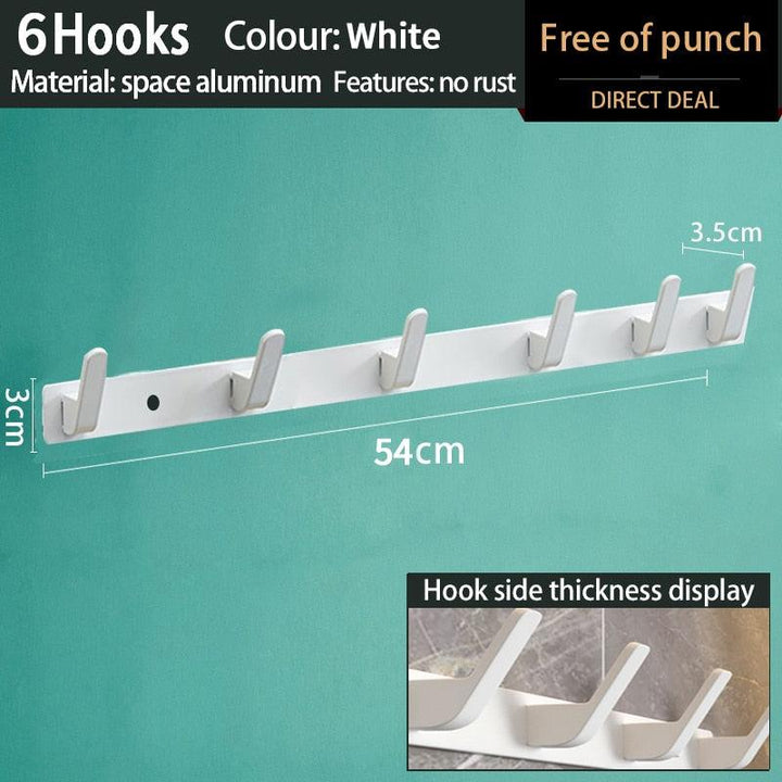 Lisslune | Space-saving Aluminum Hook Organizer: Efficient and stylish storage for any room