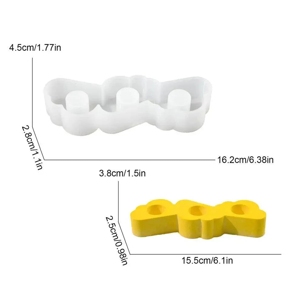 Lisslune | 3D Silicone Candle Holder Mold for DIY Resin Craft - Versatile Bowl for Candles, Chocolates, and More