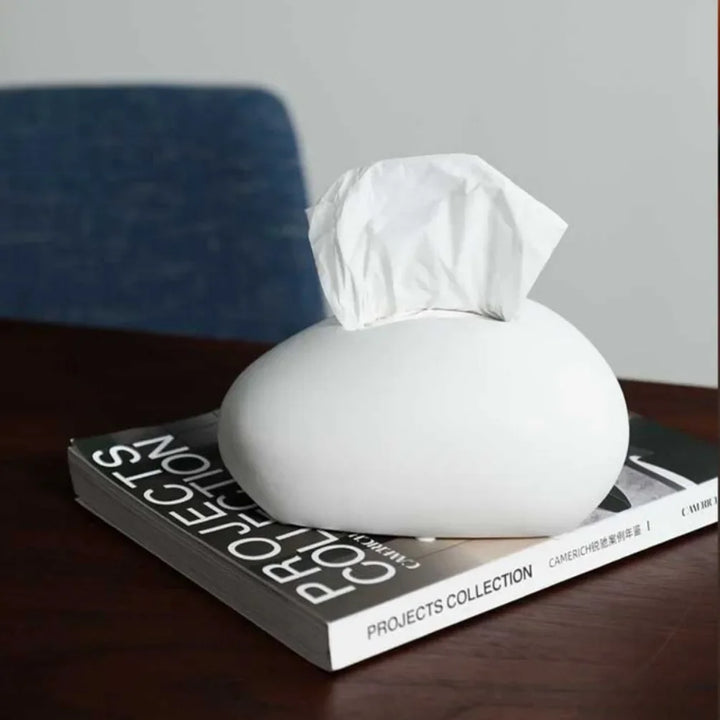 Rynx | Nordic Fabric Box Ceramic Bedroom Paper Storage Box New Office Decorative Household Towel Holder High Quality Napkin Dispenser