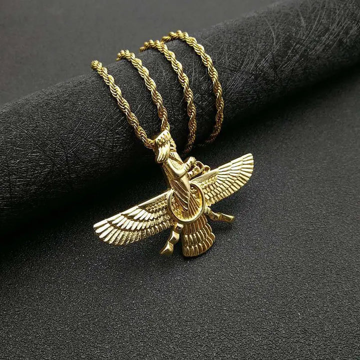 Lisslune | Zoroastrian Faravahar / Ahura Mazda Pendant Necklaces