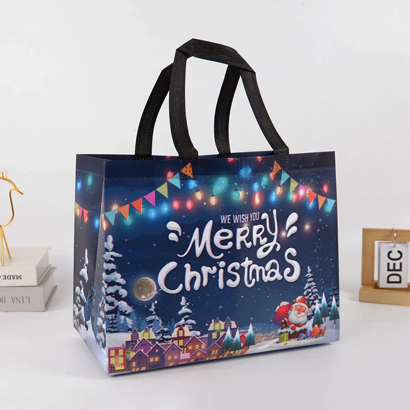 Rynx Christmas gift bag Santa Claus snowman candy gift wrapping bag 2024 Merry Christmas party home decoration Navidad Noel 2025 New Year