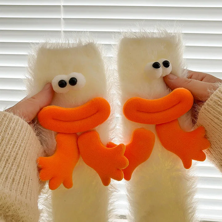 Lisslune | Fluffy Cartoon Women's Socks with Face