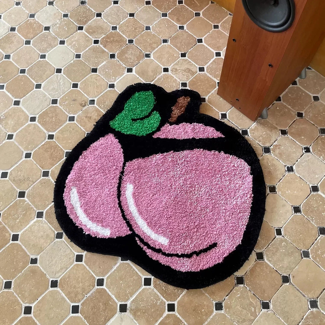 Rynx | Tufting Pink Peach Bathroom Mat Funny Rug Area Rug Bath Mat Floor Bathtub Edge Absorbent Non-Slip Pad Foot Mat Home Decor 68x70cm