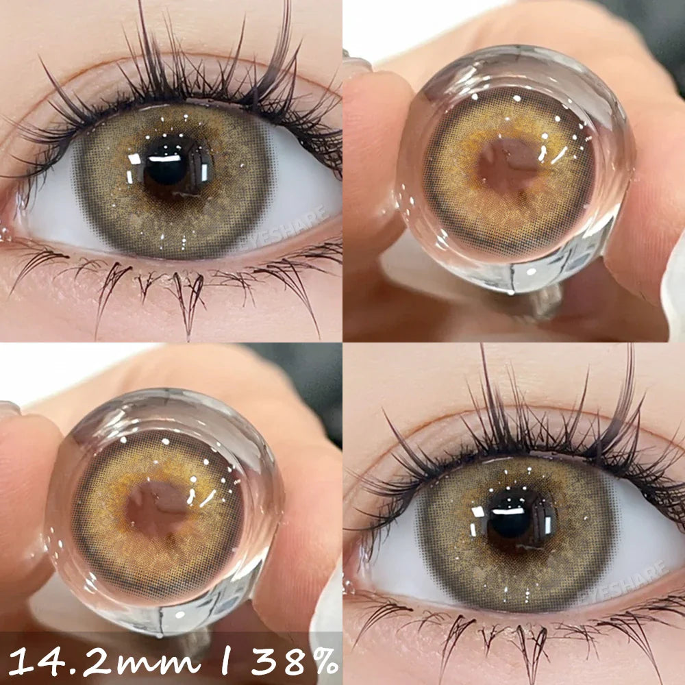 Rynx | 1 Pair Colorful Contact Lenses for Eyes Blue Contact Lenses Natural Gray Pupils Brown Lenses Green Lenses Contact Lenses