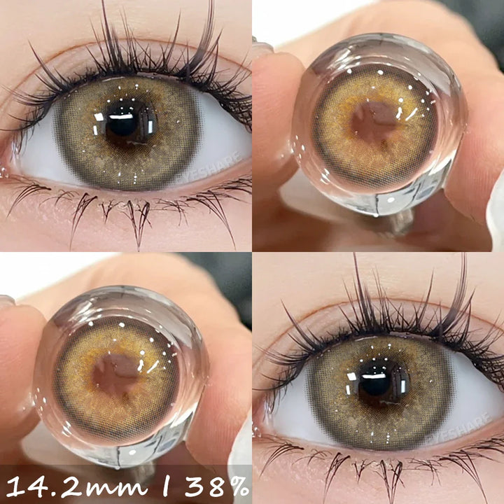Rynx | 1 Pair Colorful Contact Lenses for Eyes Blue Contact Lenses Natural Gray Pupils Brown Lenses Green Lenses Contact Lenses