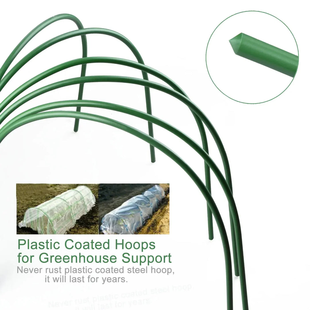 Rynx | Greenhouse Arch Plant Supports Grapevines Climbing Plastic Coated Steel Tube Arch Rack Vegetable Growth Garden Accessories