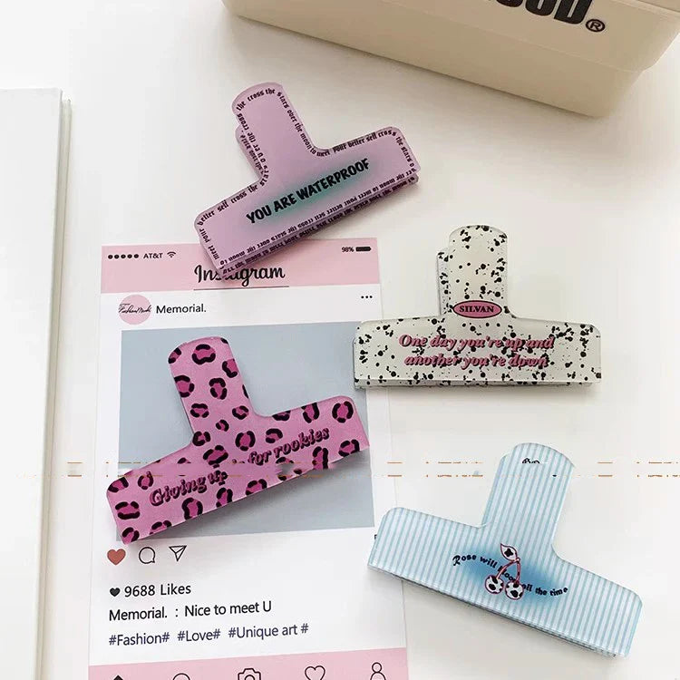 Rynx | 1pcs Kitchen Magnetic Plastic Bag Clips Ziplock Refrigerator Message Notes Strips Magnet Stickers Photo Home Sealing Clip