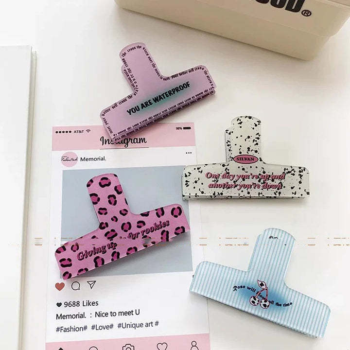 Rynx | 1pcs Kitchen Magnetic Plastic Bag Clips Ziplock Refrigerator Message Notes Strips Magnet Stickers Photo Home Sealing Clip