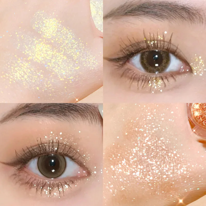 Rynx | Diamond Glitter Monochrome Eyeshadow Palette Color Changing Eyeshadow Highlighter Sequins Waterproof Long-lasting Eye Makeup Pigments