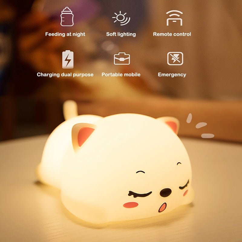 Lisslune | Mini Cat LED Touch Sensor Night Lamp
