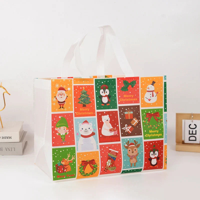 Rynx Christmas gift bag Santa Claus snowman candy gift wrapping bag 2024 Merry Christmas party home decoration Navidad Noel 2025 New Year