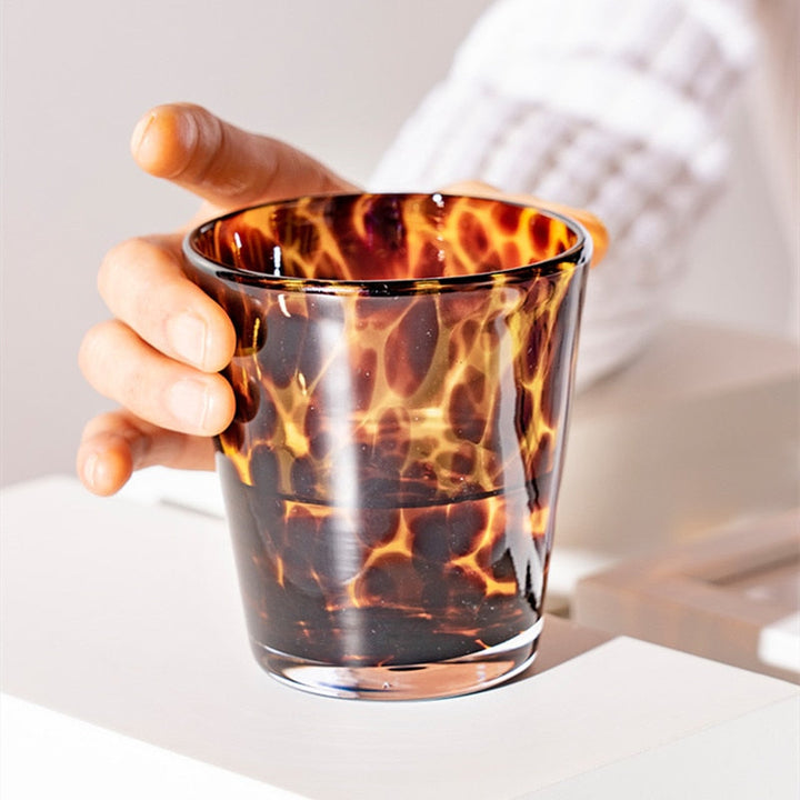 Lisslune | Leopard Retro Drinking Glass