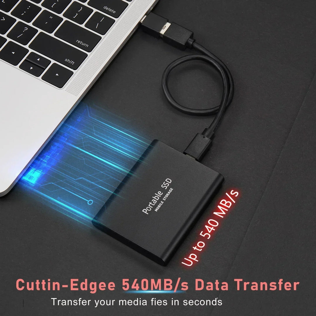Lisslune | TECHNOLOGY | Super fast external SSD 2TB | Mini SSD | High speed storage for laptop and PC